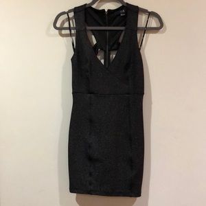 Strappy back midi glitter dress